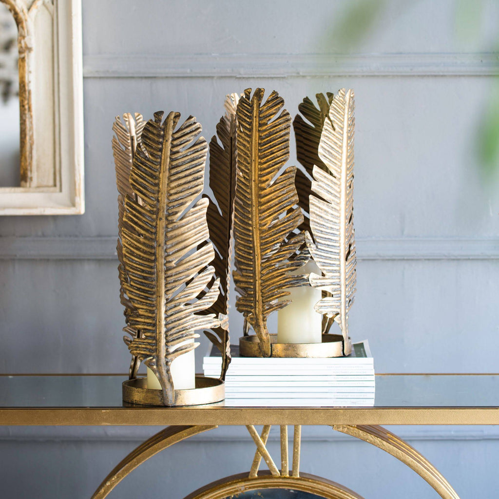 Gold Contemporary Cylindrical Candle Holder C7790
