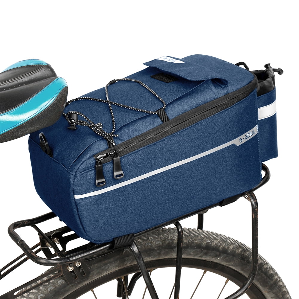 Insulated Trunk Cooler Bag Cycling Bicycle Rear Rack Storage Luggage Bag Reflective MTB Bike Pannier Bag Shoulder Bag X97072