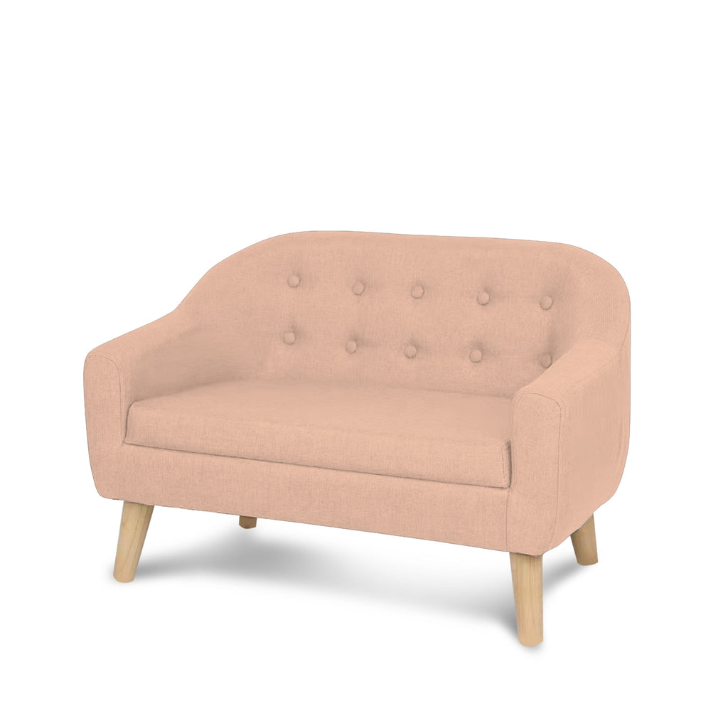 Pink Wood Leg Mini Sofa N65298