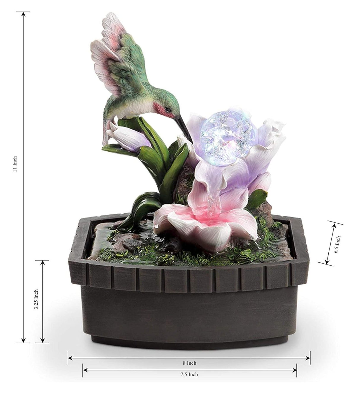 11" H Multicolor Table Fountain L771