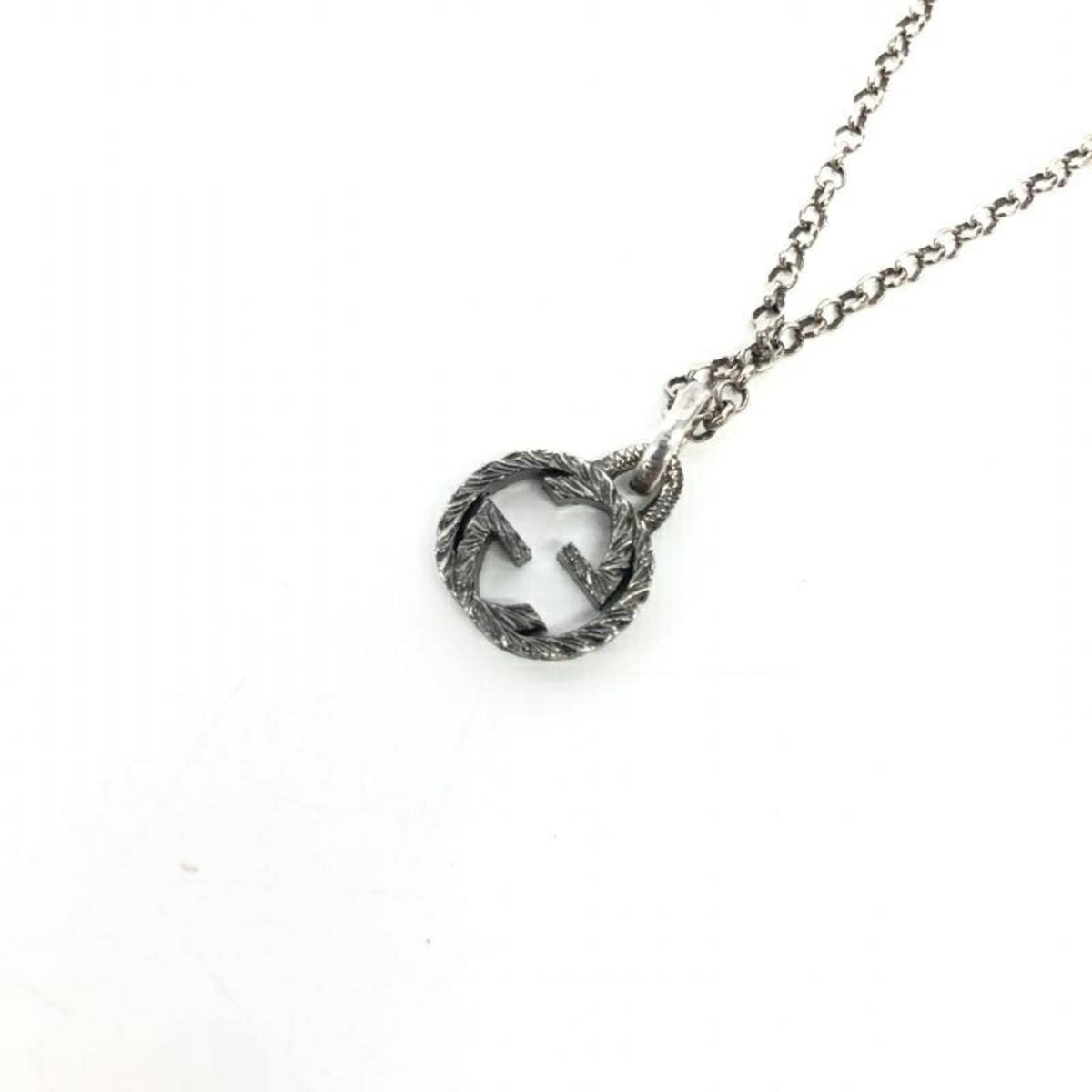 Silver Interlocking G Necklace E6463