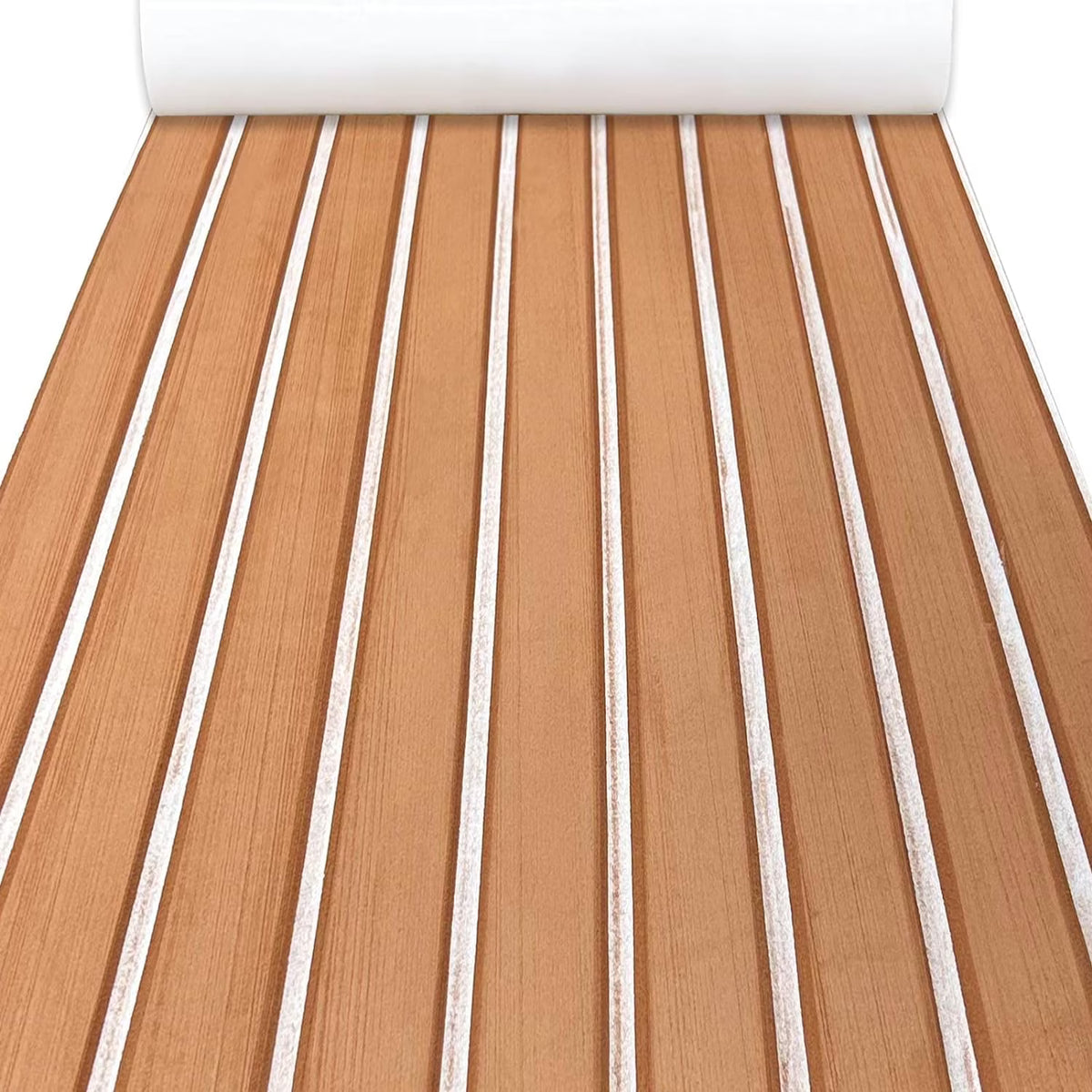 EVA Foam Boat Decking Sheets 23" x 94" - 7mm Thick Non-Slip Faux Teak Marine Flooring Mat Q390830