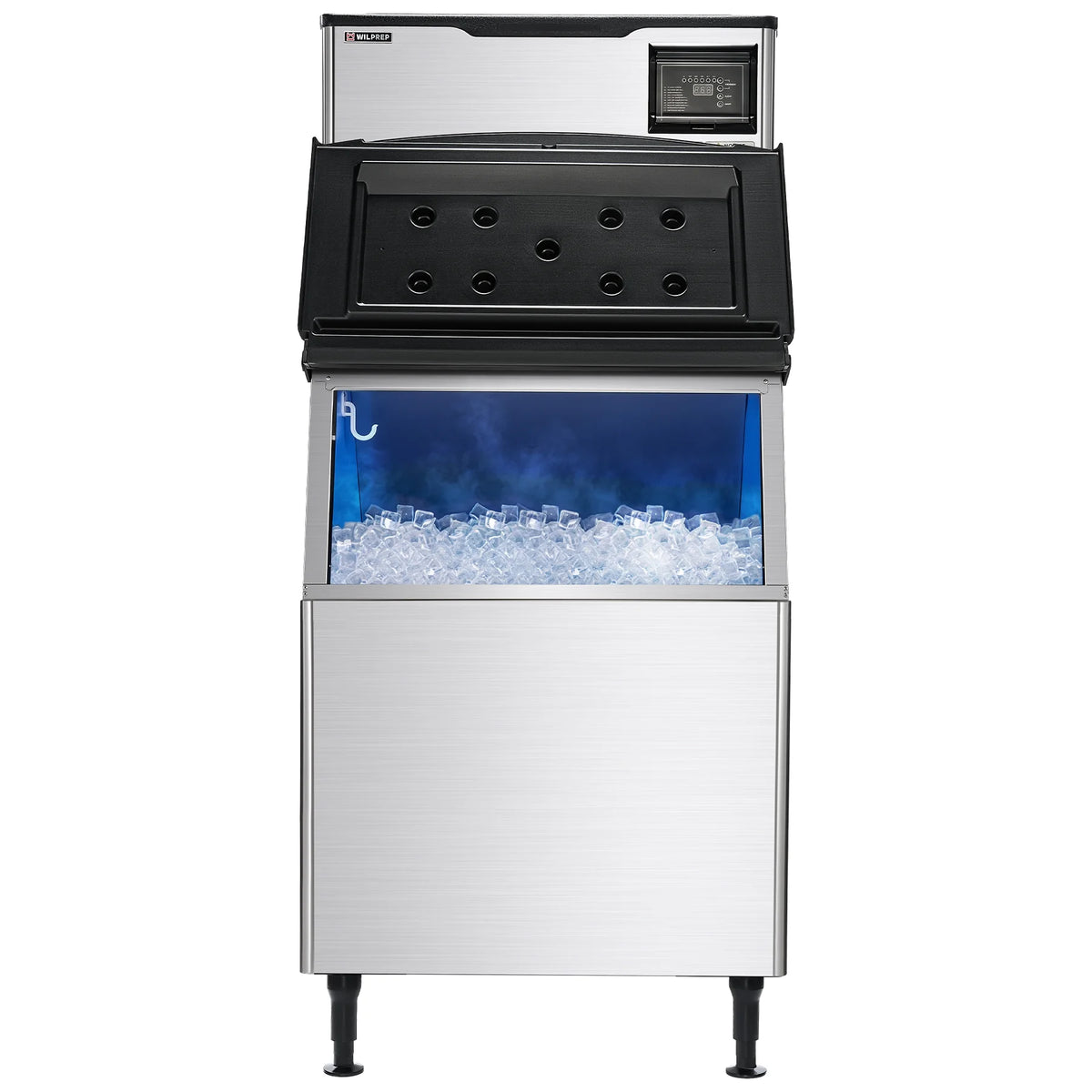 Commercial Ice Maker Machine with LCD Touch Panel, 275LB Storage Bin P377