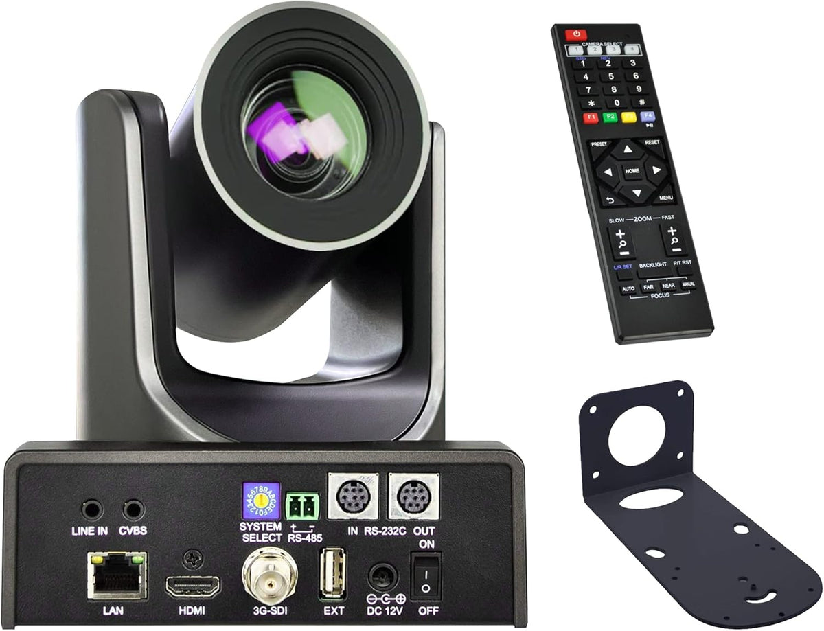 20X NDI Camera, 3G-SDI HDMI IP 1080P60fps Video Output, POE 802.3af O752746