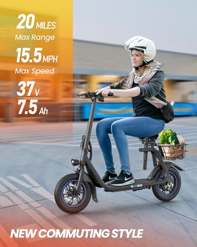 Electric Scooter with Seat and Basket P93557