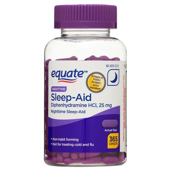 Diphenhydramine HCl 25mg Caplets 365 Count H25777