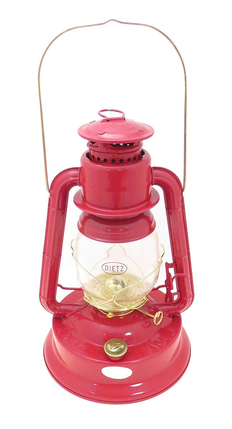 Red Gold Trim Oil Lamp O4507