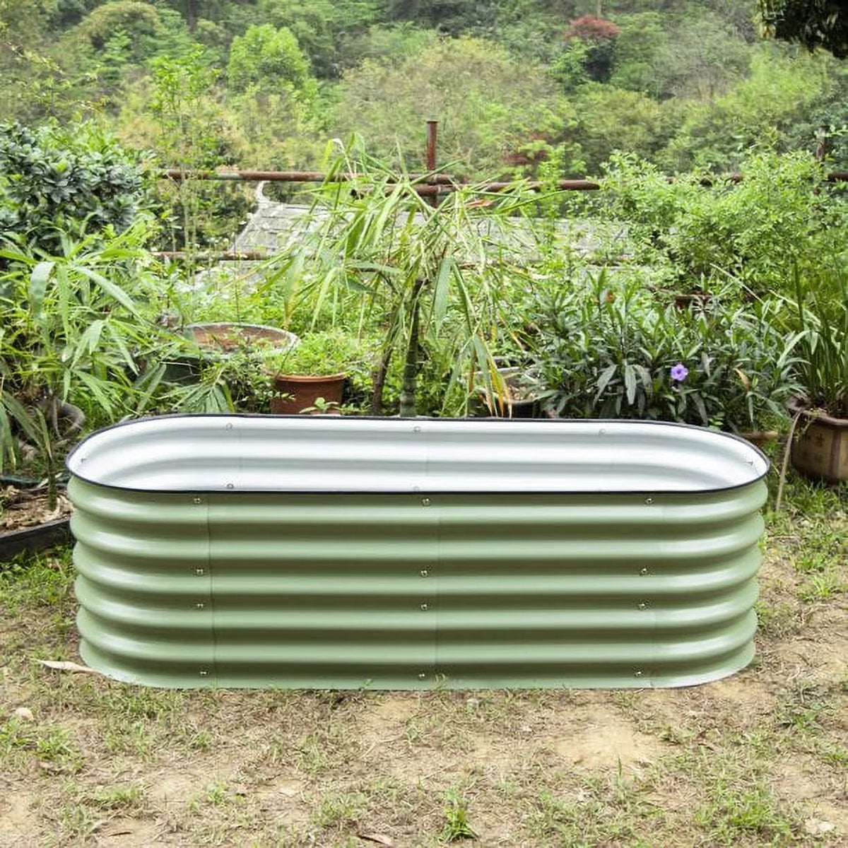 17" Tall 5'X2' Metal Corrugated Raised Garden Bed Kit U3816