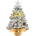 White 22 Inch Mini Artificial Christmas Tree with Lights Z4726