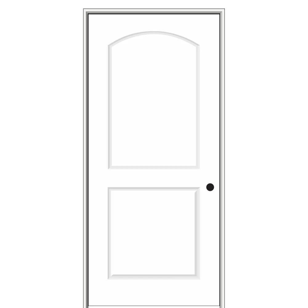16x22x80x22 Solid Core Primed Molded 2-Panel Archtop Prehung Interior Door G115