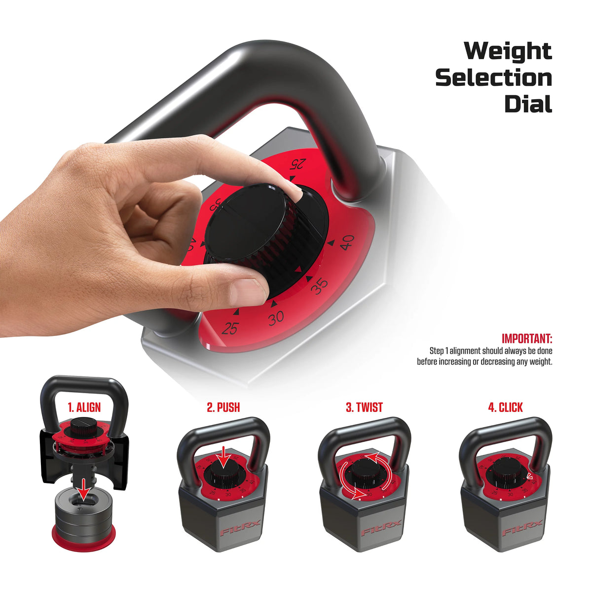Adjustable Kettlebell 25-40 lbs F31238