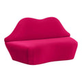 Pink Velvet Upholstered Wood Settee Sofa N37193
