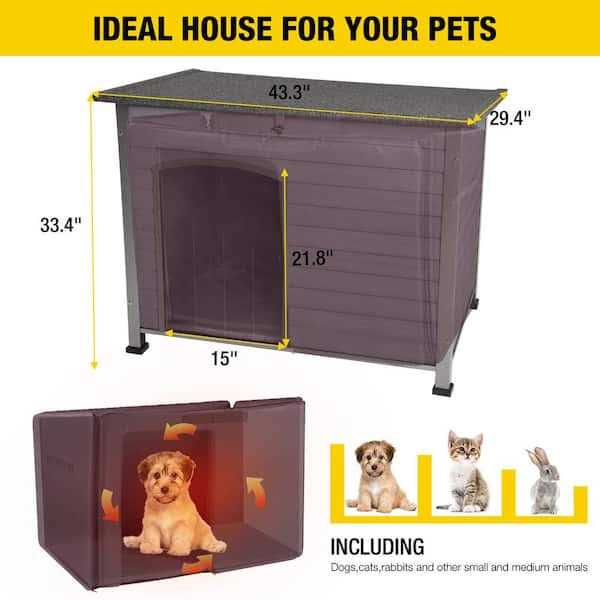 Insulated Outdoor Dog House with Liner T8218