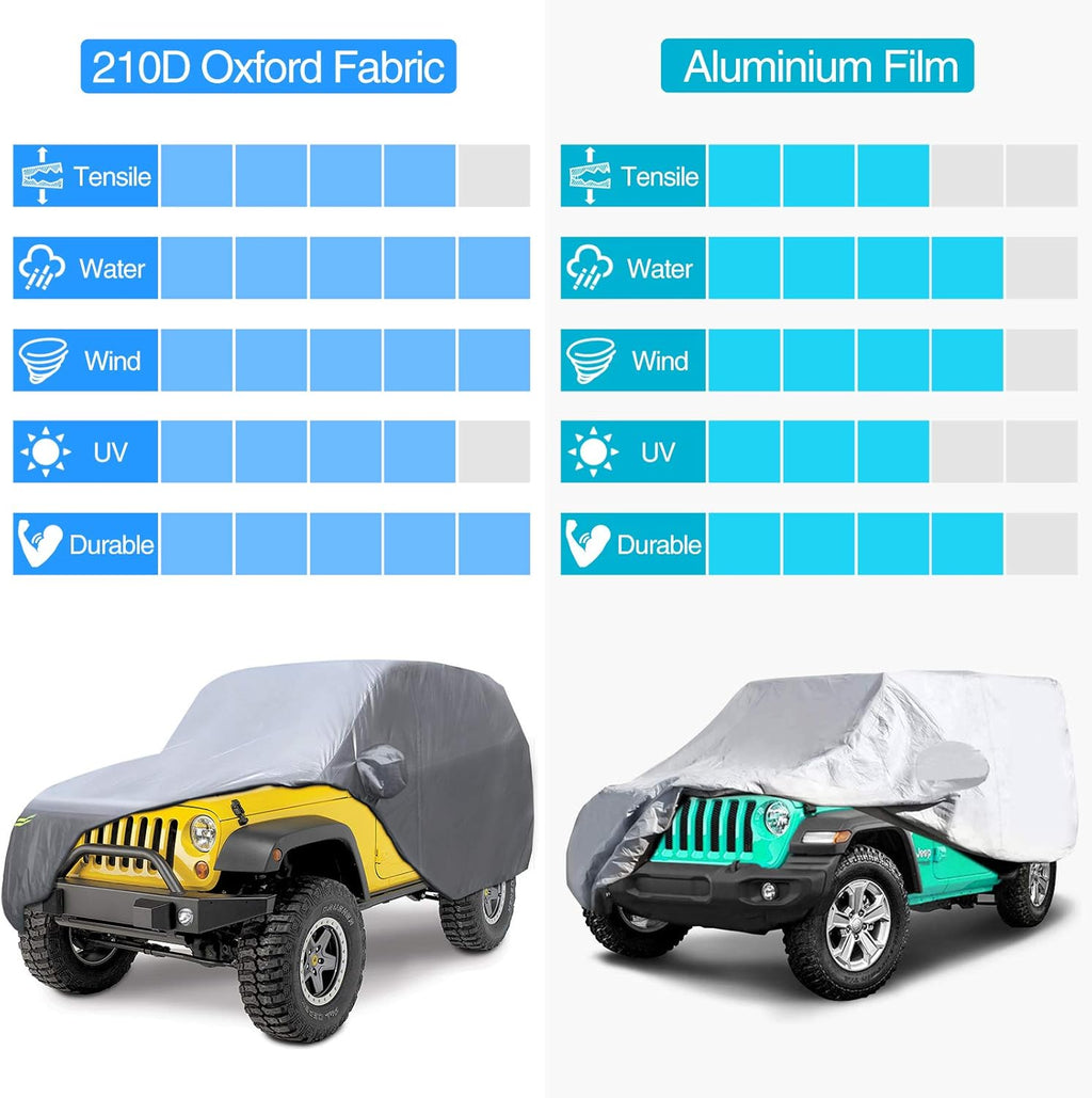 Waterproof 2 Door Car Cover with Windproof Straps B480983