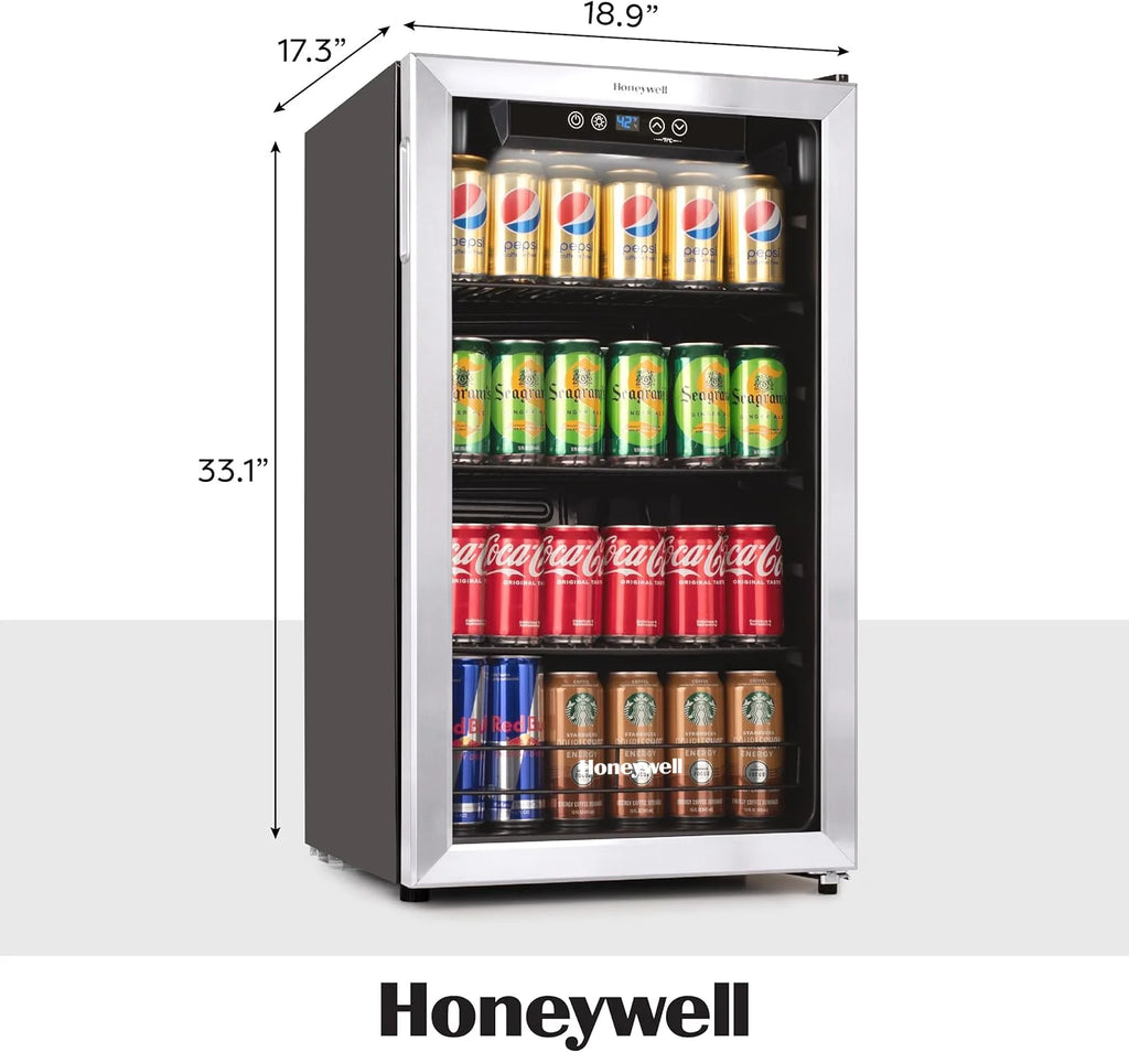 115 Can Beverage Refrigerator and Cooler with Glass Door D765