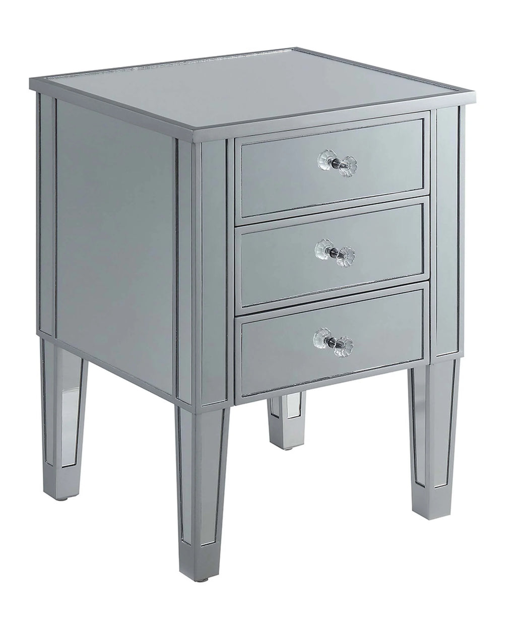 3 Drawer Mirrored End Table G314