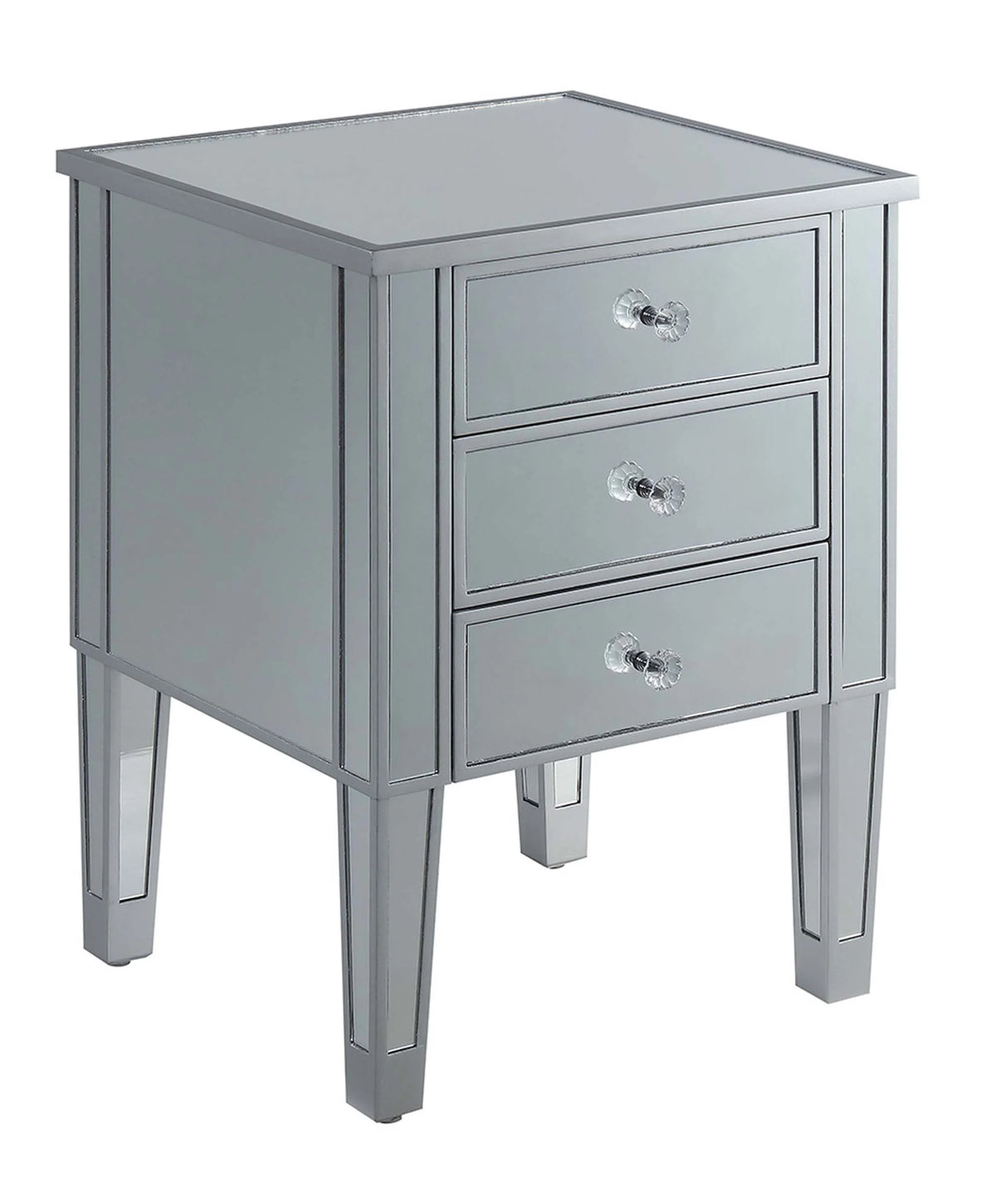 3 Drawer Mirrored End Table G314