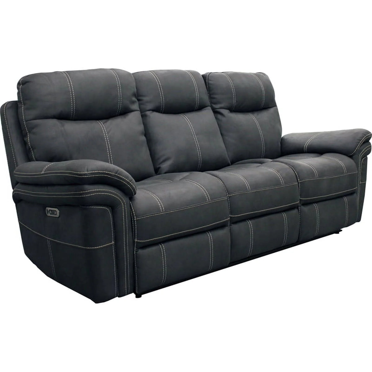 Charcoal Gray 3-Piece Recliner Loveseat and Sofa Set N851734
