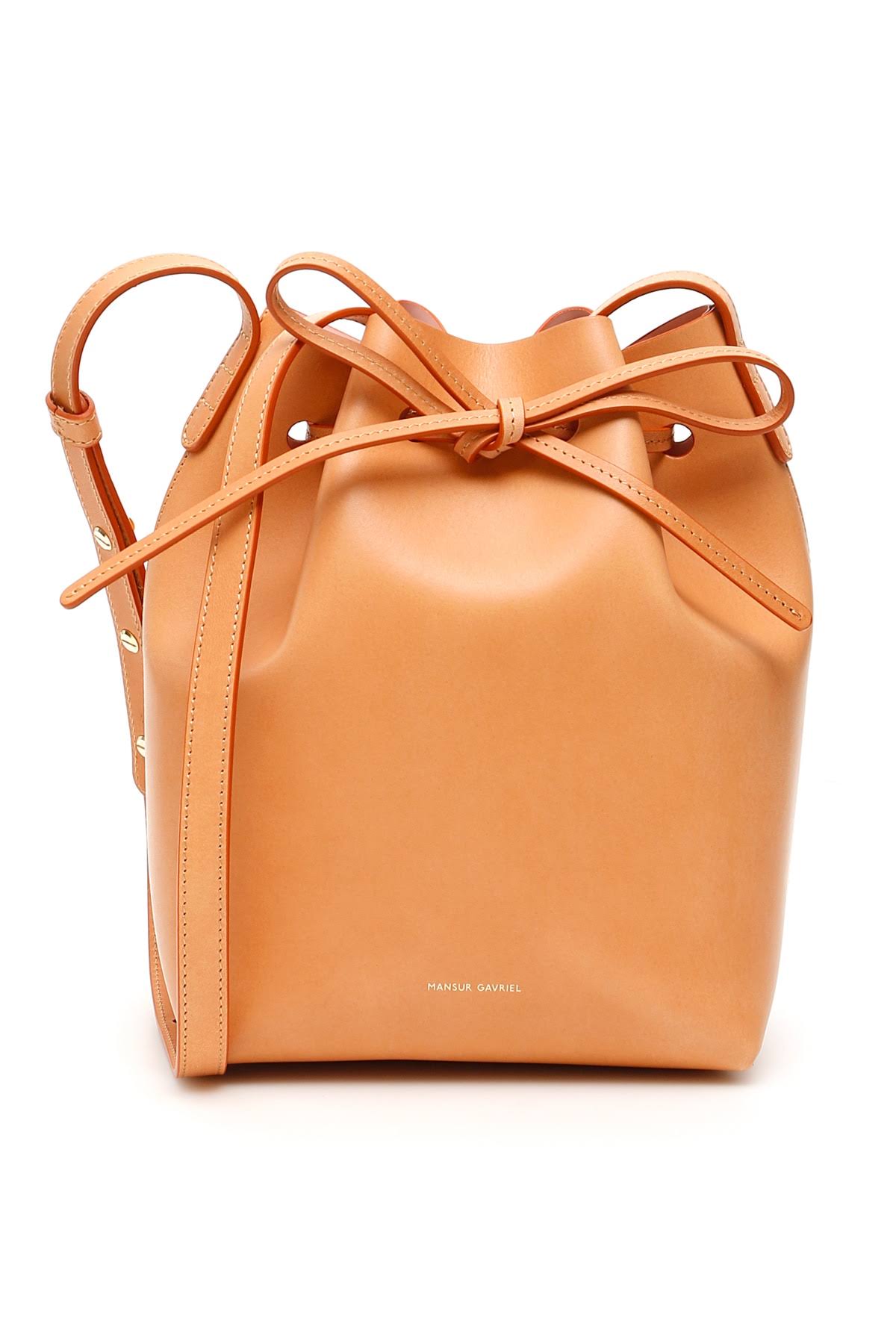 Mini Leather Bucket Bag T423