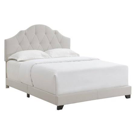 Queen Gray Upholstered Panel Bed E1225