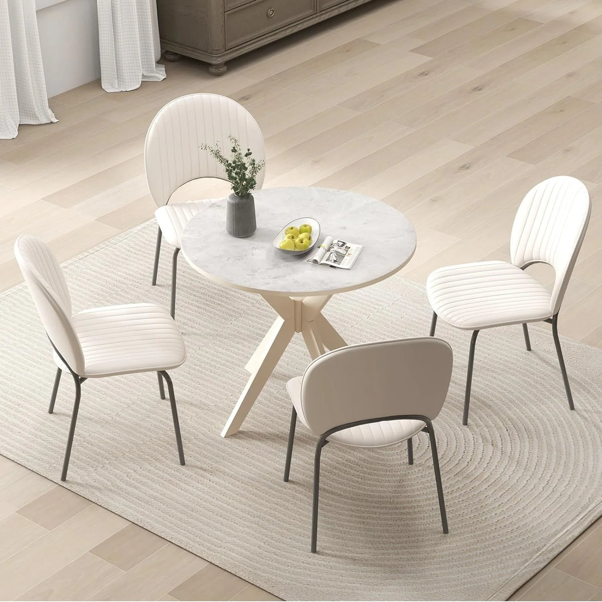 36" Round Wood Dining Table C3757