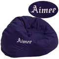 Oversized Solid Navy Blue Bean Bag Chair K905986