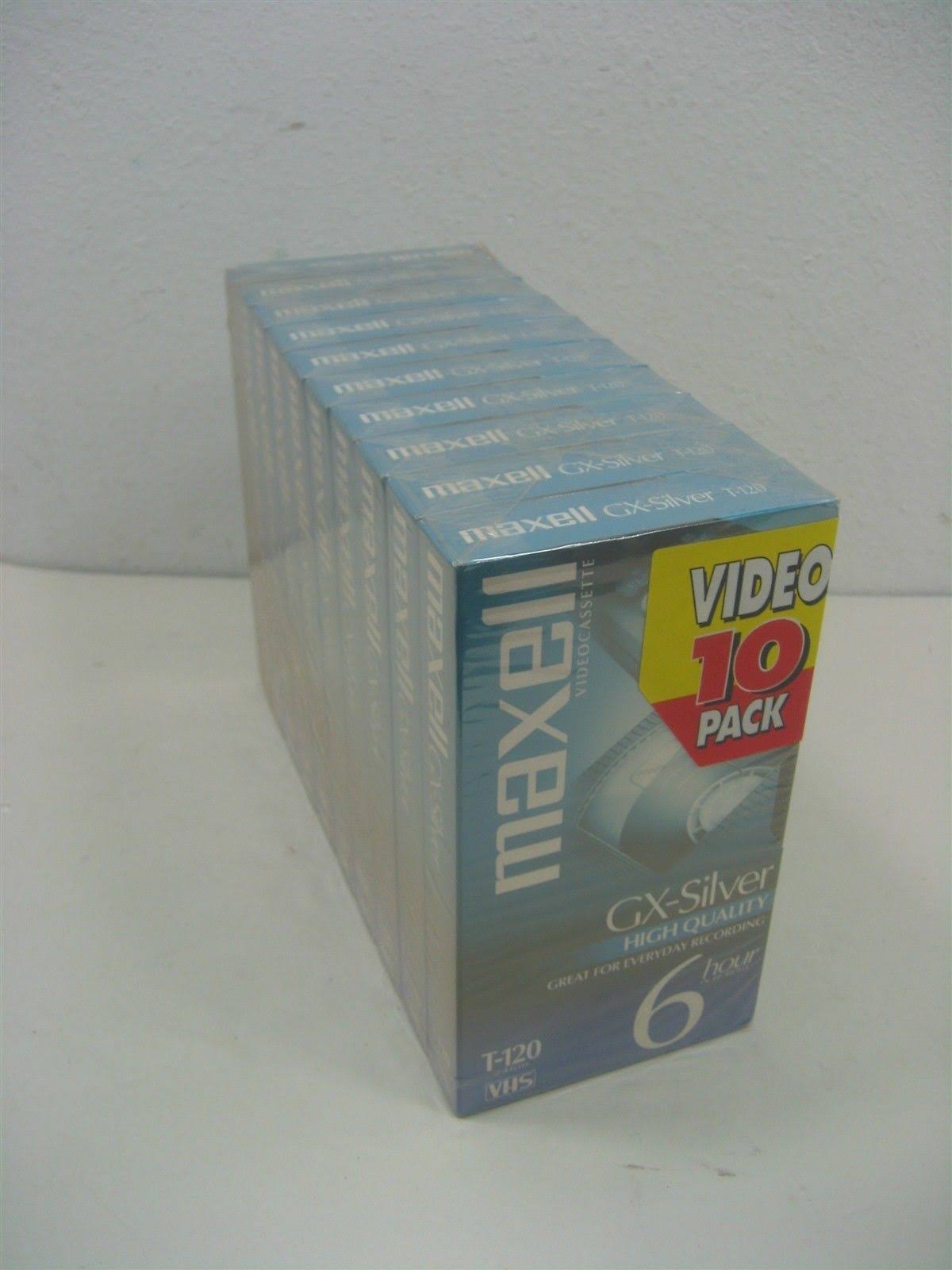 VHS Cassette T-120 6 Hour 10 Pack L169331