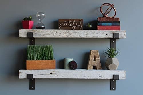Reclaimed Wood Floating Shelves Set of Two X946