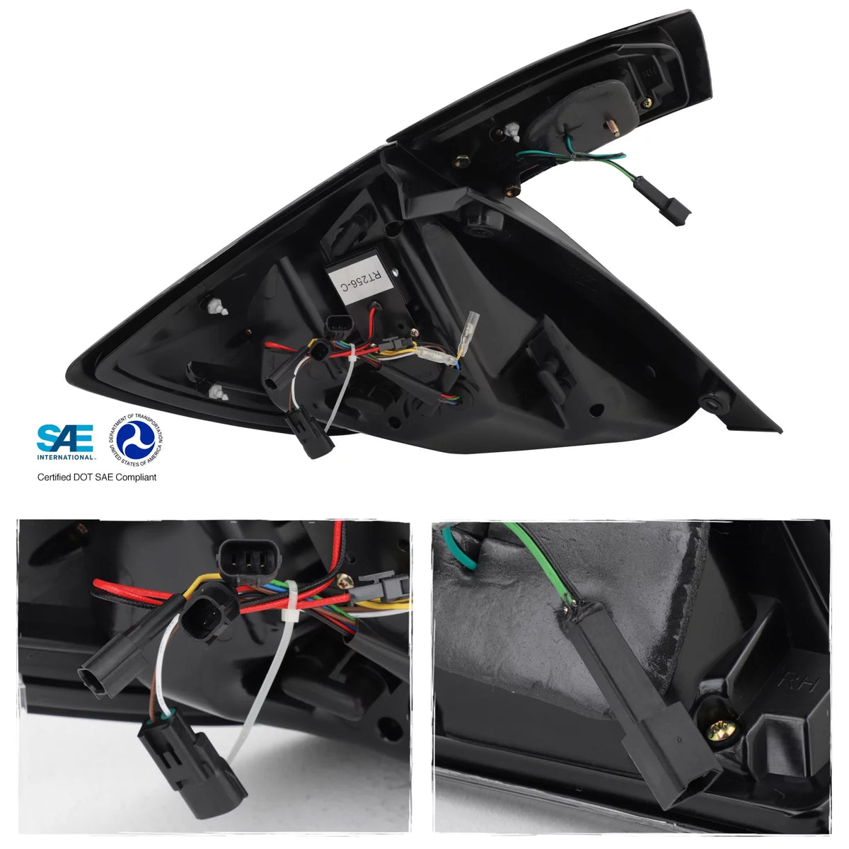 Black Full LED Tail Lights D135
