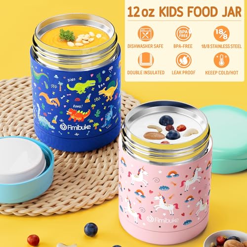Kids Bento Snack Lunch Box with 4 Compartment, Insulated Lunch Bag, Stainless Steel Vacuum Thermos Food Jar, Ice Pack, Utensils Set L815744