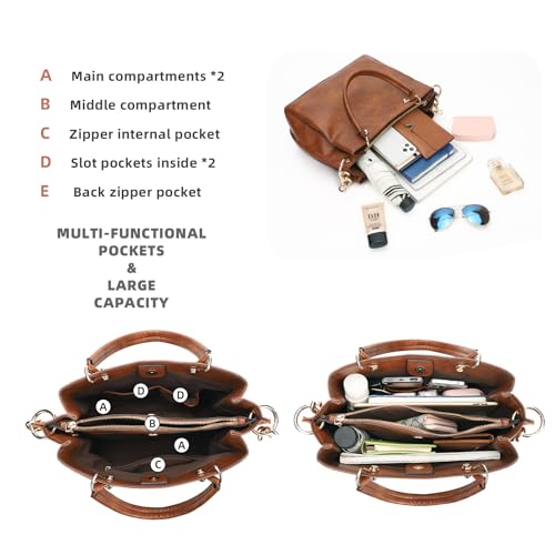PU Leather Top Handle Satchel Shoulder Bag Tote Bag H471