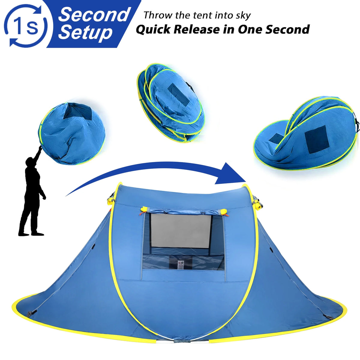 3 Person Pop up Camping Tent C3810