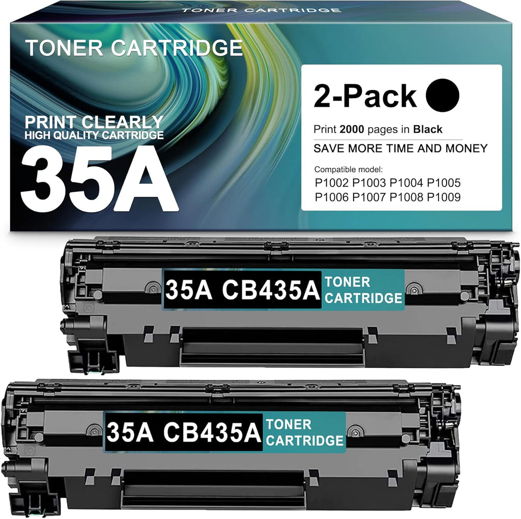 2 Pack Compatible Toner Cartridge for HP 35A Printers Y1343