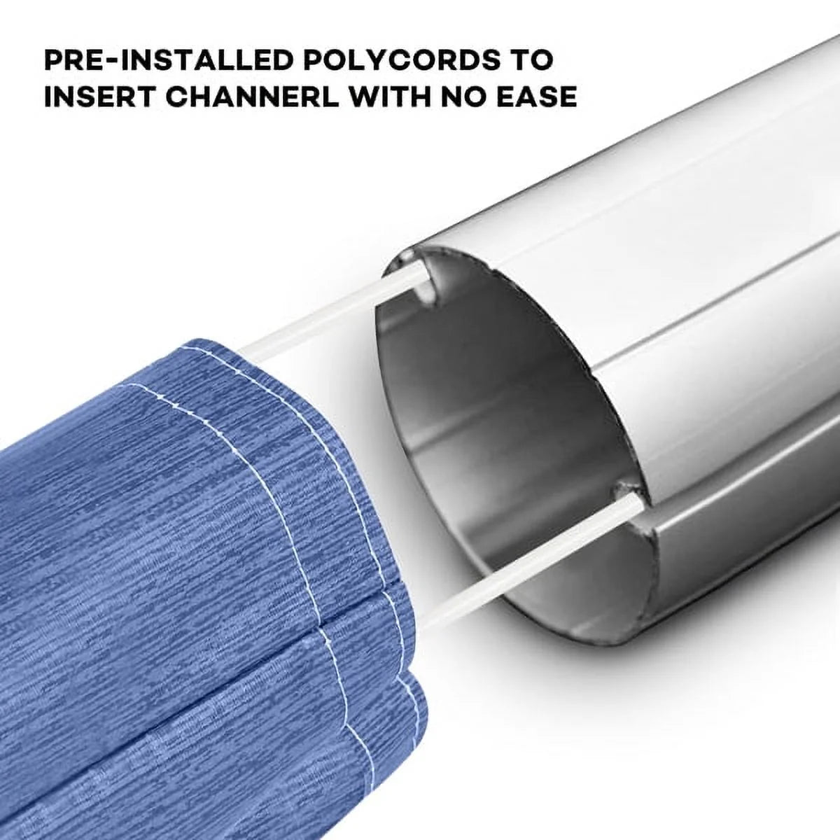 16' Blue Vinyl RV Awning Fabric Replacement D201