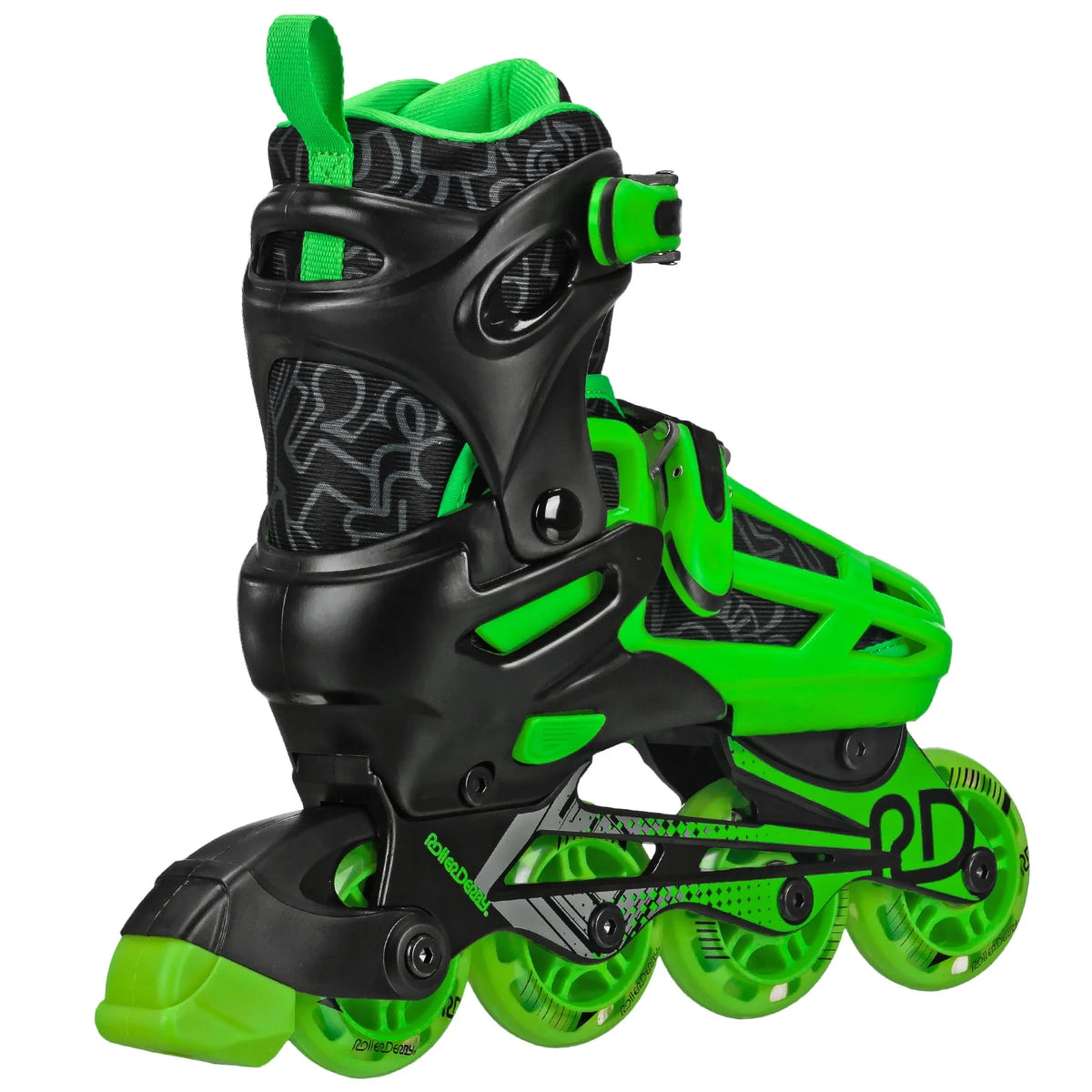 Boys 2-in-1 Roller/Inline Skates Black/Green Z33370