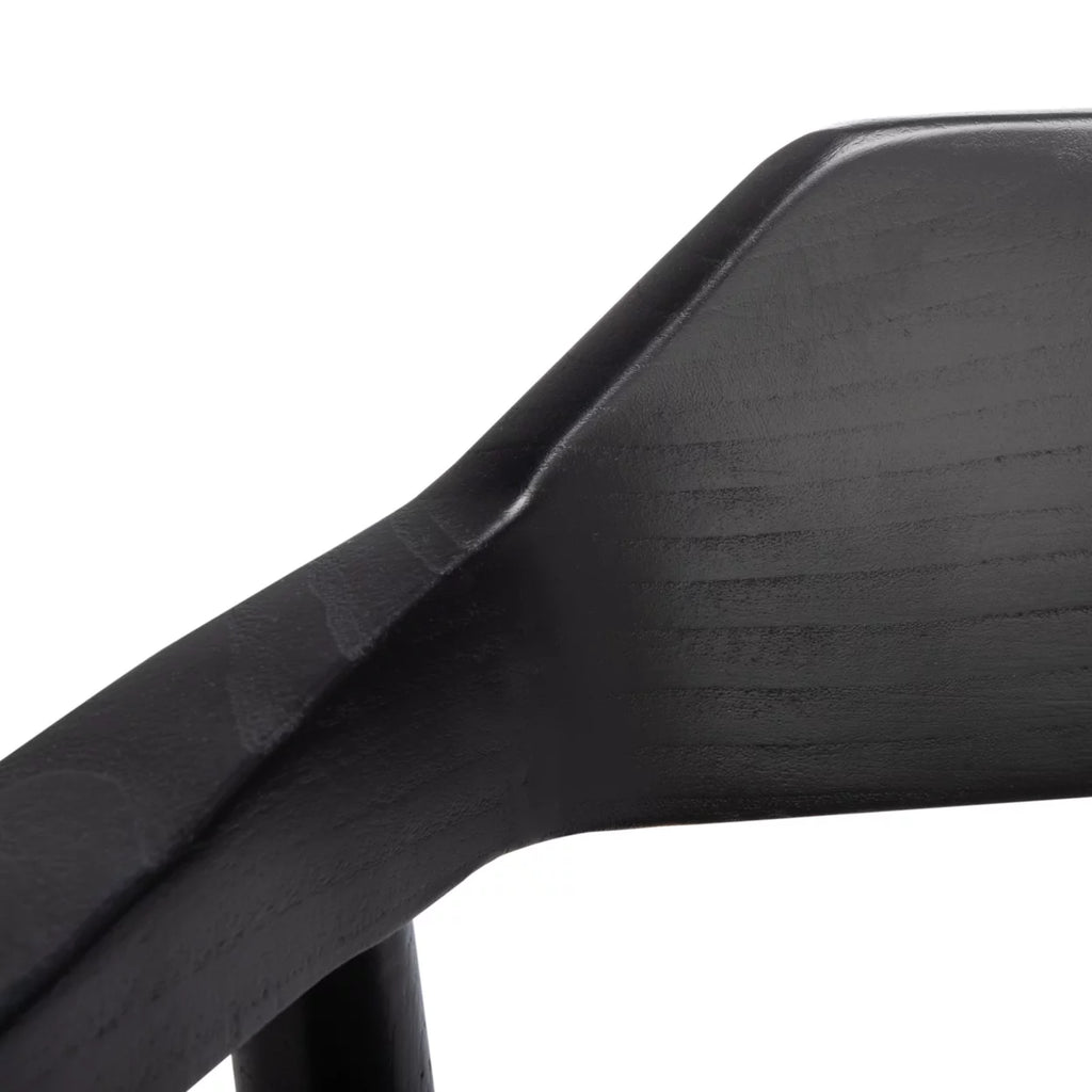 Black Leather Accent Chairs M677