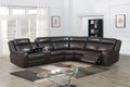 Dark Brown Reclining Sectional Sofa Set H918