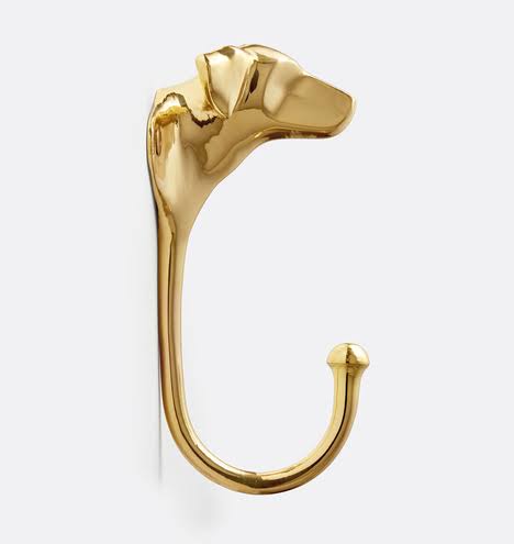Cast Brass Dog Hook N5742