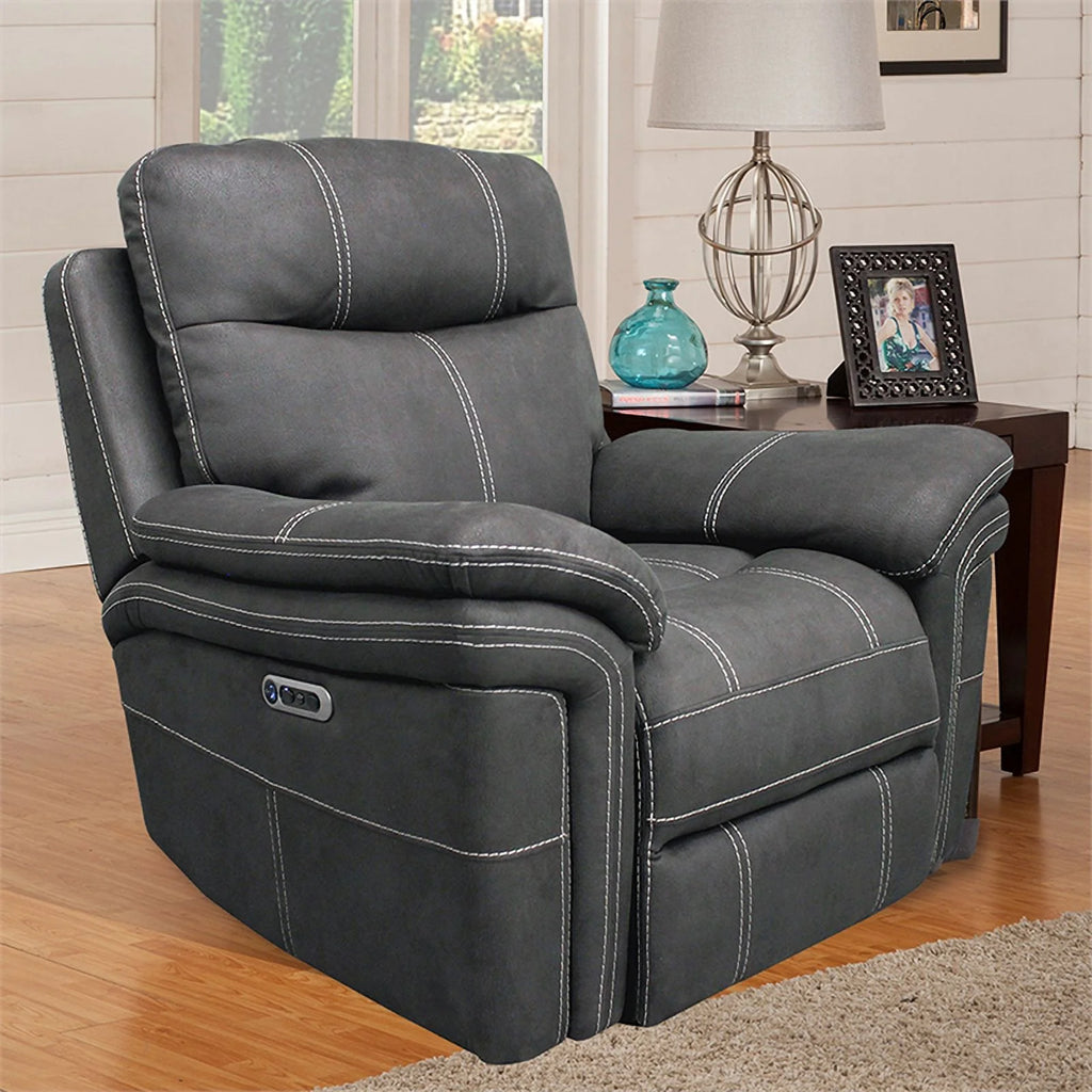 Charcoal Gray 3-Piece Recliner Loveseat and Sofa Set N851734