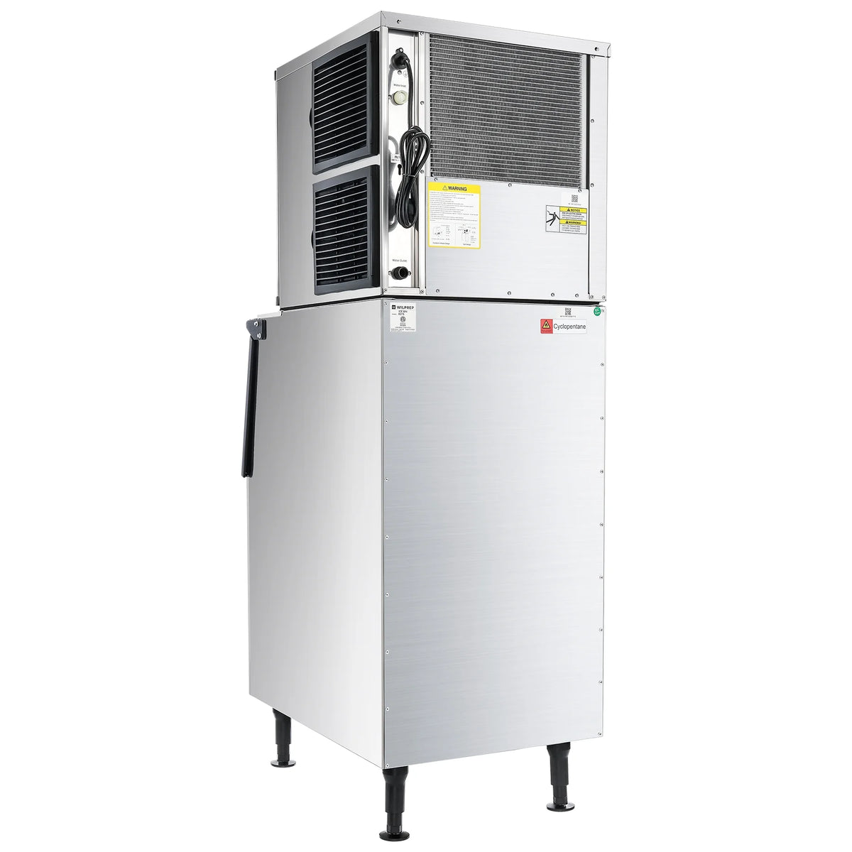 Commercial Ice Maker Machine with LCD Touch Panel, 275LB Storage Bin P377