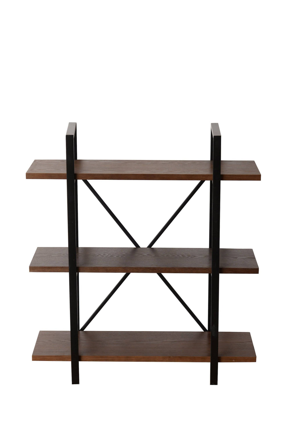 Walnut Brown 3 Shelf Etagere Bookcase Y5478