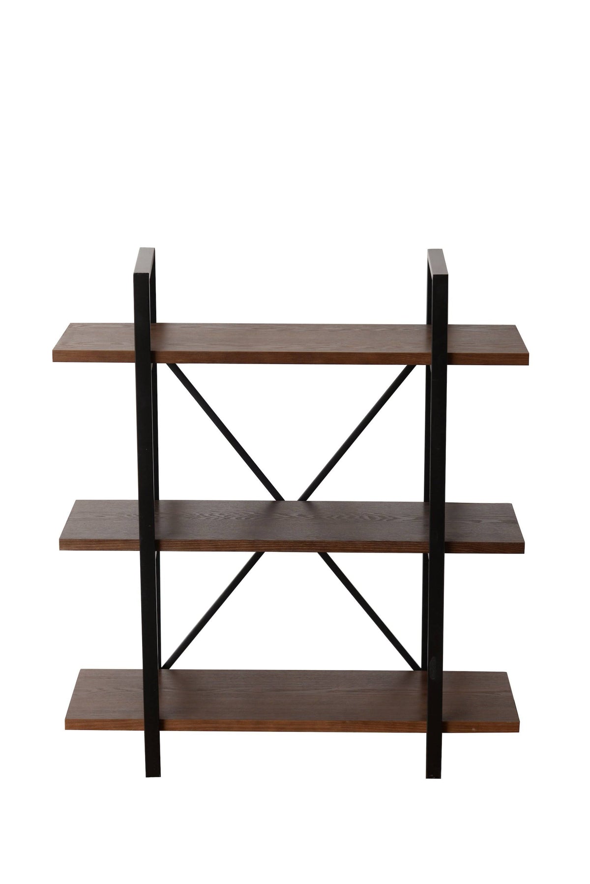 Walnut Brown 3 Shelf Etagere Bookcase Y5478