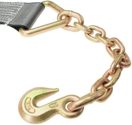 4 Inch x 30 Foot Ratchet Strap with Chain Extensions M118