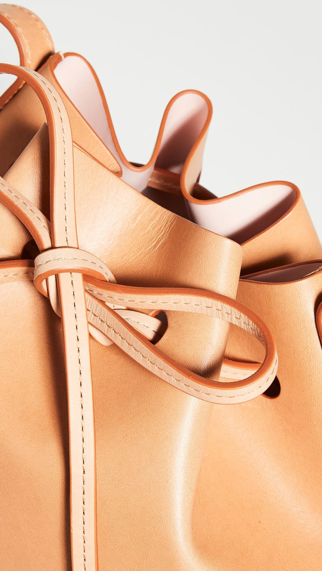 Mini Leather Bucket Bag T423