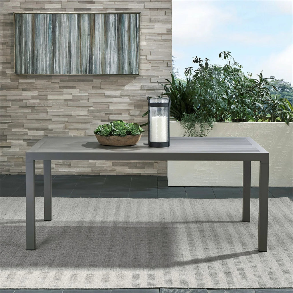 72"W Aluminum Outdoor Rectangular Leg Table L550020
