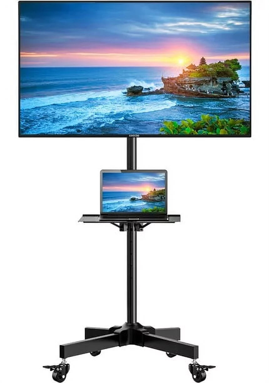 Rolling TV Stand with Wheels for 23-55 inch Flat Panel TVs, Black Z257