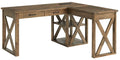 Rustic 60" L Desk with Fingerprint Lock G5150