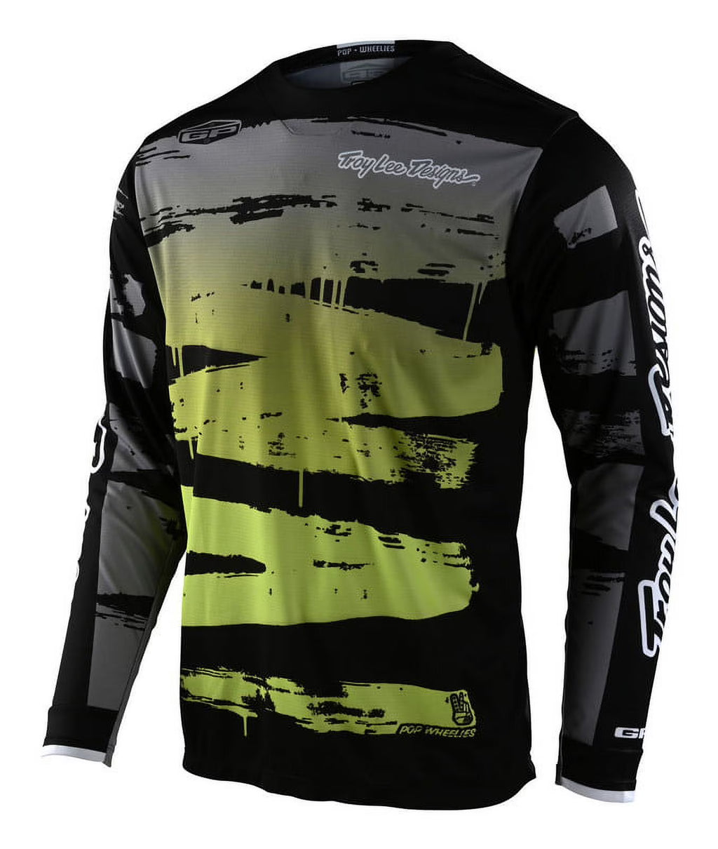 Black/Glow Green Youth MX Offroad Jersey V4436