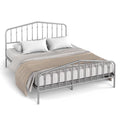 Queen Size Metal Bed Frame with Headboard and Footboard R7245