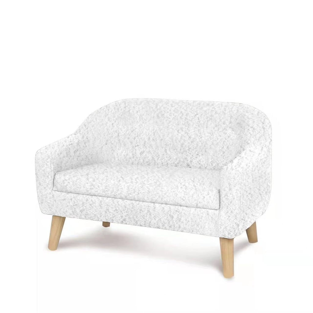 Pink Wood Leg Mini Sofa N65298